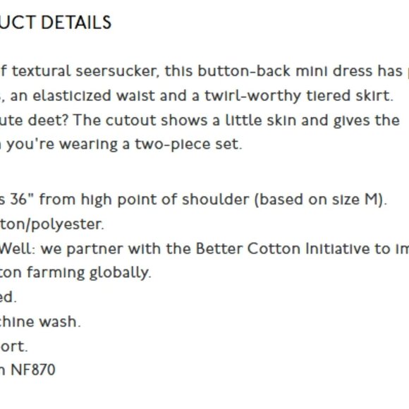 006. Madewell Puffed Sleeve Cut-Out Mini Dress - Picture 10 of 10